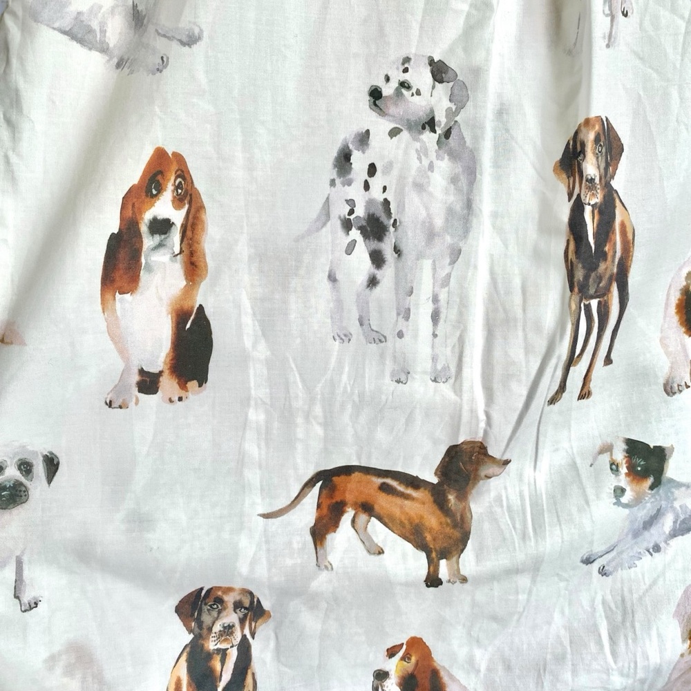 Pine Cone Hill Fine Linen Womens Dog Print Night Shirt Dress White SZ M - Picture 8 of 13